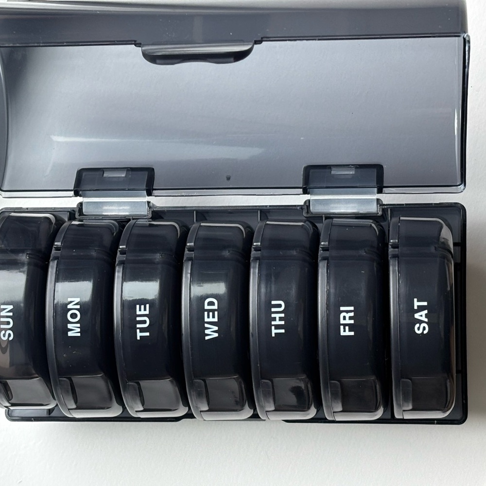 Black Weekly Pill Case